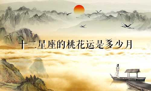 十二星座的桃花运是多少月