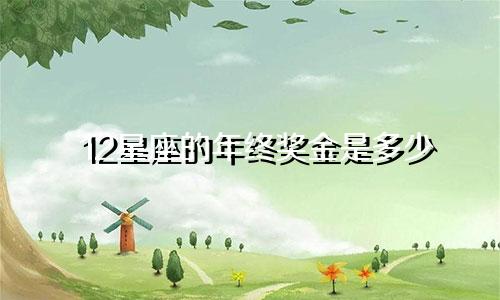 12星座的年终奖金是多少