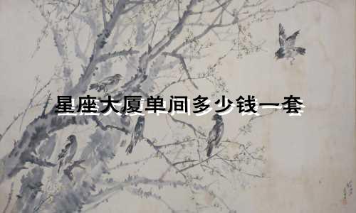 星座大厦单间多少钱一套