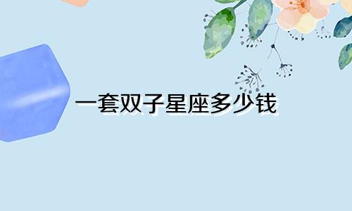 一套双子星座多少钱