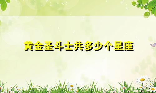 黄金圣斗士共多少个星座