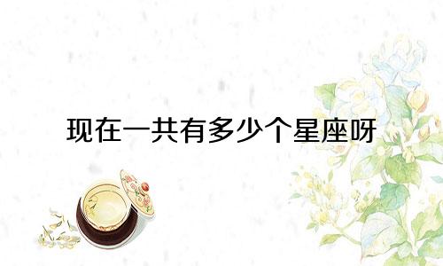 现在一共有多少个星座呀