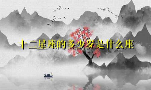 十二星座的多少岁是什么座