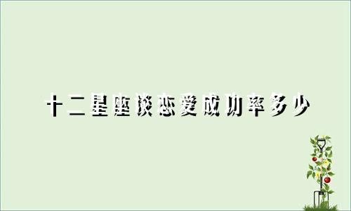 十二星座谈恋爱成功率多少