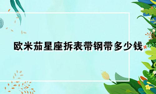 欧米茄星座拆表带钢带多少钱