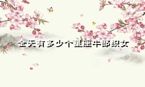 全天有多少个星座牛郎织女