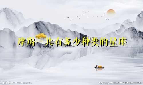 摩羯一共有多少种类的星座