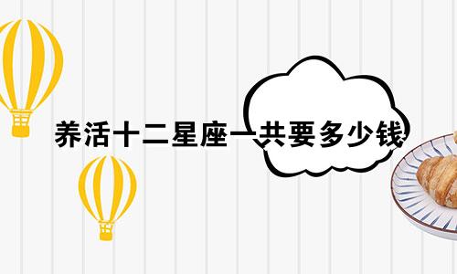 养活十二星座一共要多少钱