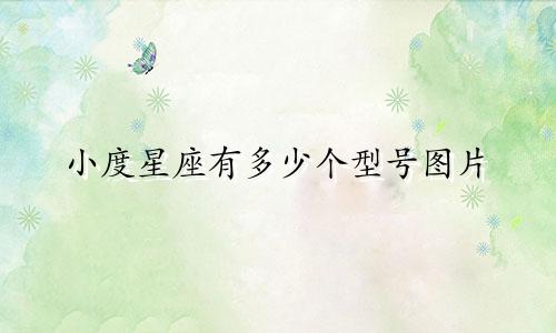 小度星座有多少个型号图片
