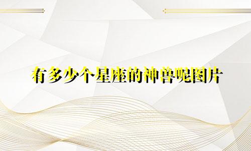有多少个星座的神兽呢图片