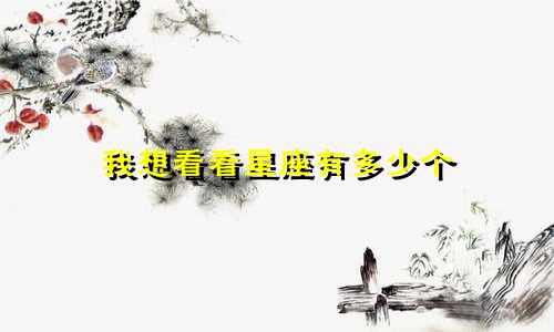 我想看看星座有多少个