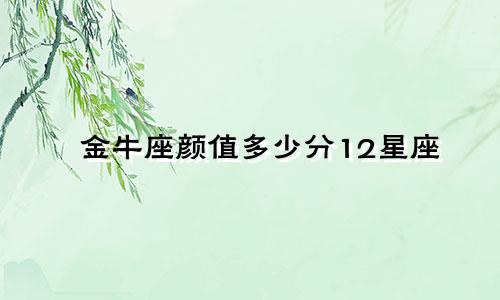 金牛座颜值多少分12星座