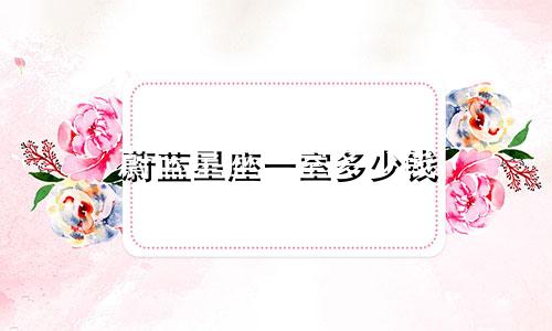 蔚蓝星座一室多少钱