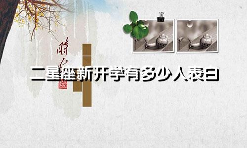 二星座新开学有多少人表白