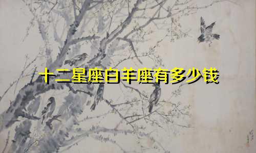 十二星座白羊座有多少钱
