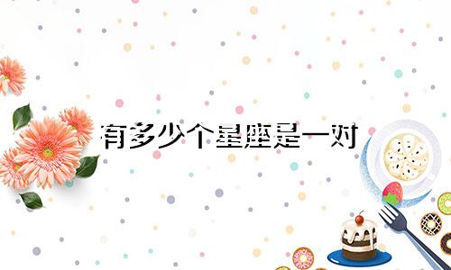 有多少个星座是一对