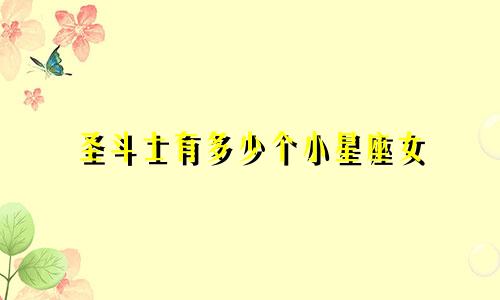 圣斗士有多少个小星座女