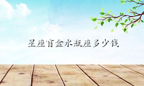 星座盲盒水瓶座多少钱