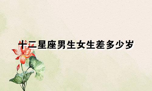 十二星座男生女生差多少岁