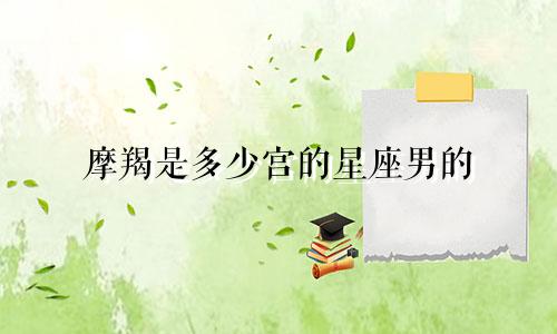 摩羯是多少宫的星座男的