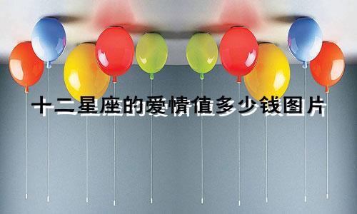 十二星座的爱情值多少钱图片