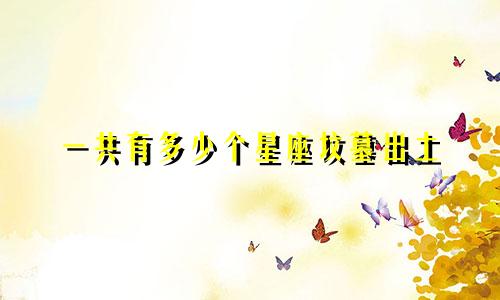 一共有多少个星座坟墓出土