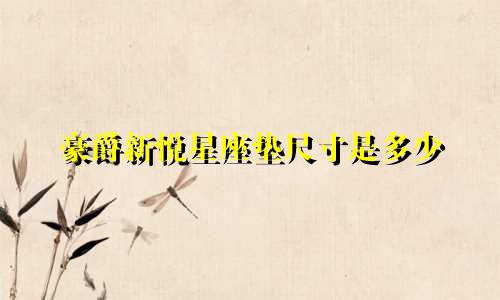 豪爵新悦星座垫尺寸是多少