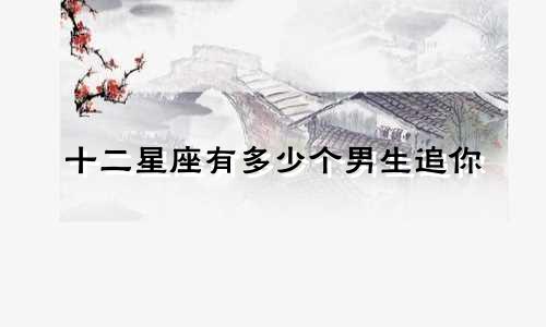 十二星座有多少个男生追你