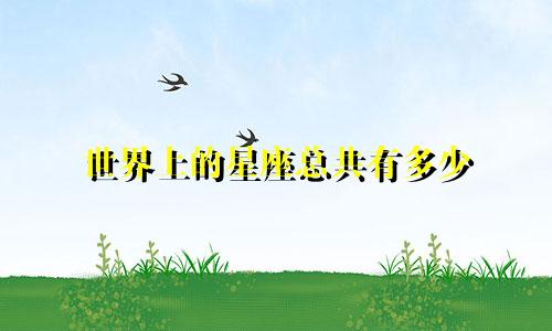 世界上的星座总共有多少
