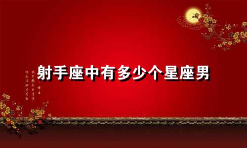 射手座中有多少个星座男