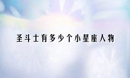 圣斗士有多少个小星座人物