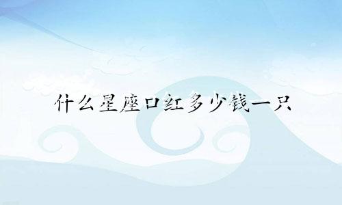 什么星座口红多少钱一只