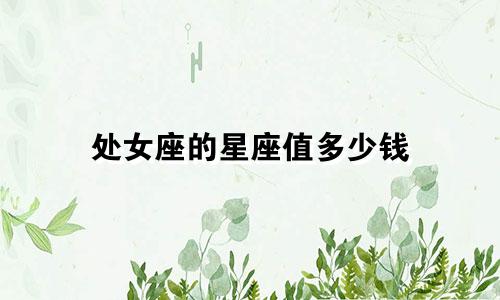 处女座的星座值多少钱