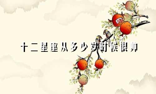 十二星座从多少岁时候很帅