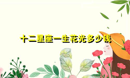 十二星座一生花光多少钱