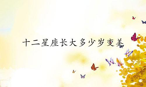 十二星座长大多少岁变美