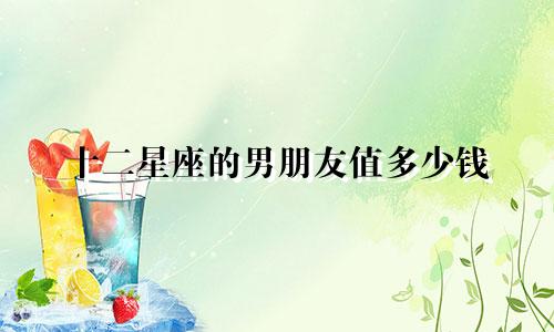 十二星座的男朋友值多少钱