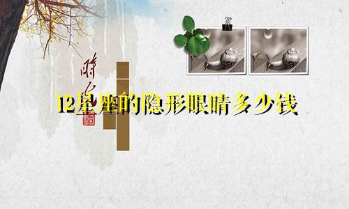 12星座的隐形眼睛多少钱