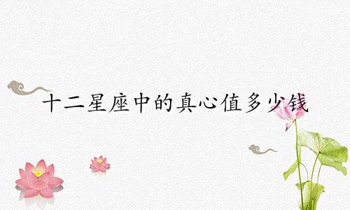 十二星座中的真心值多少钱
