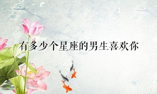 有多少个星座的男生喜欢你