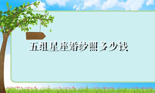 五组星座婚纱照多少钱