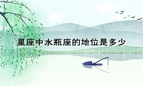 星座中水瓶座的地位是多少