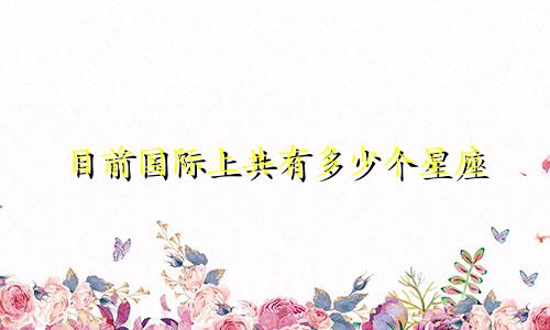 目前国际上共有多少个星座