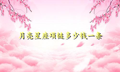 月亮星座项链多少钱一条