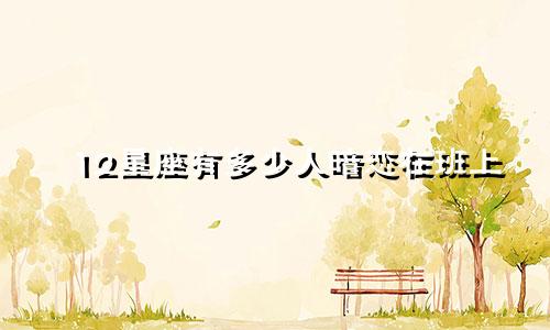 12星座有多少人暗恋在班上