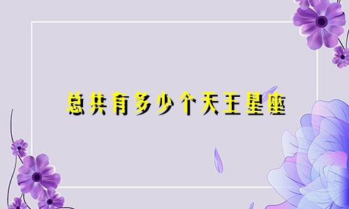 总共有多少个天王星座