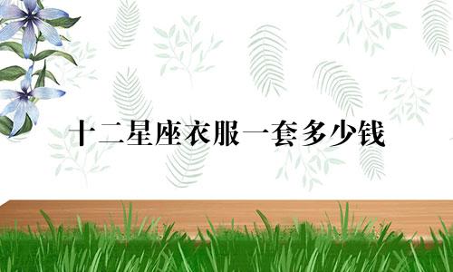 十二星座衣服一套多少钱