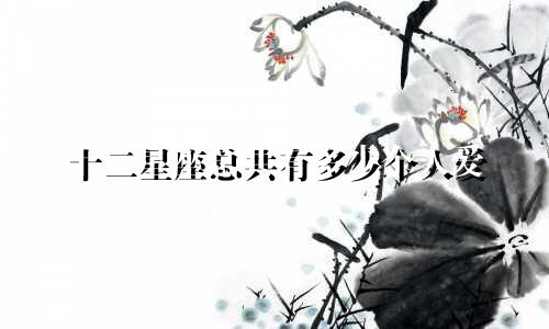 十二星座总共有多少个人爱
