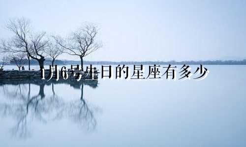 1月6号生日的星座有多少