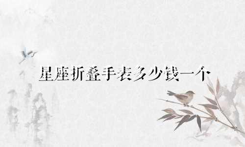 星座折叠手表多少钱一个